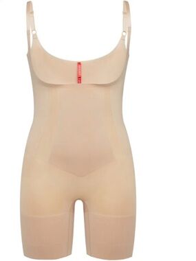 Spanx OnCore Open-Bust Mid-Thigh Bodysuit Size Large